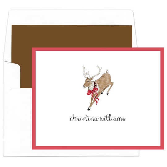 Reindeer Folded Note Cards